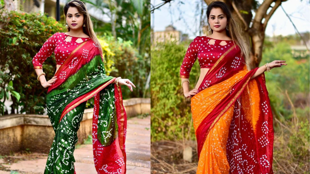 Explore the Traditional Bandhej Saree Designs