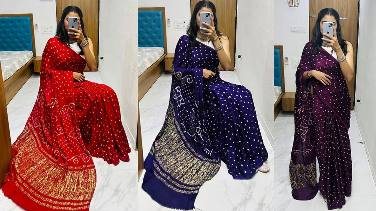 Explore the Traditional Bandhej Saree Designs